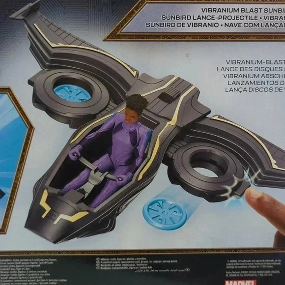 NEW Marvel Black Panther Wakanda Forever Vibranium Blast Sunbird Shuri Figure - Picture 4 of 8